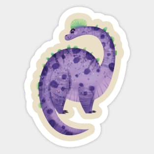 Happy Diplodocus Dinosaur Sticker